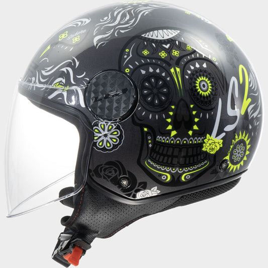 Capacete LS2 SPHERE LUX II MAXGA CIZENTO / NEON