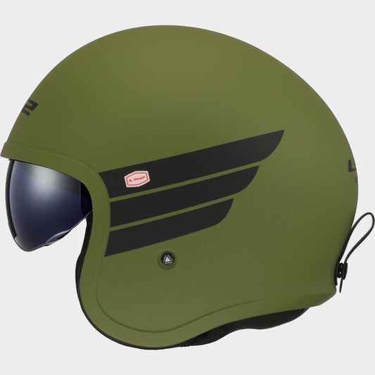 Capacete LS2 SPITFIRE II RETRO MATT VERDE MILITAR