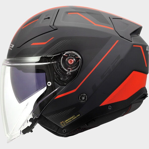 Capacete LS2 INFINITY II FOCUS VEYRON PRETO - Motoboxe