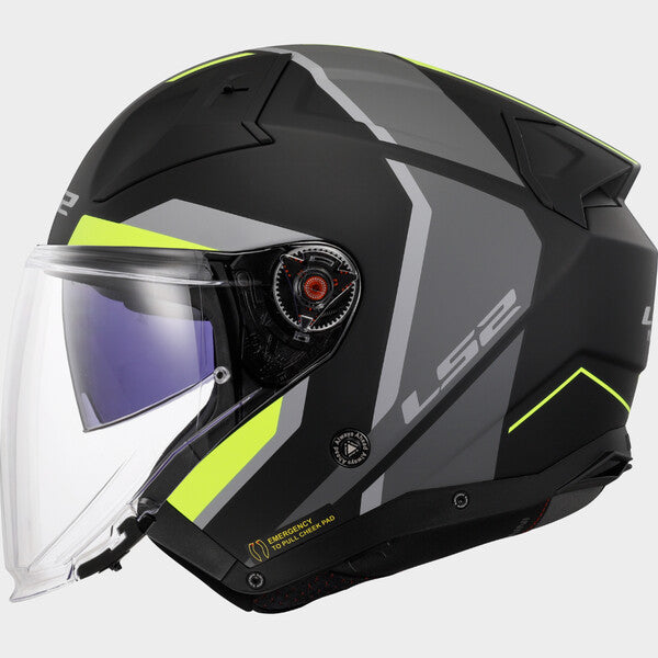 Capacete LS2 INFINITY II FOCUS PRETO / NEON