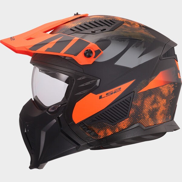 Capacete LS2 DRIFTER GAS CIZENTO / LARANJA