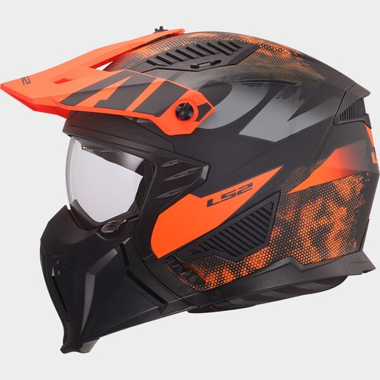 Capacete LS2 DRIFTER GAS CIZENTO / LARANJA