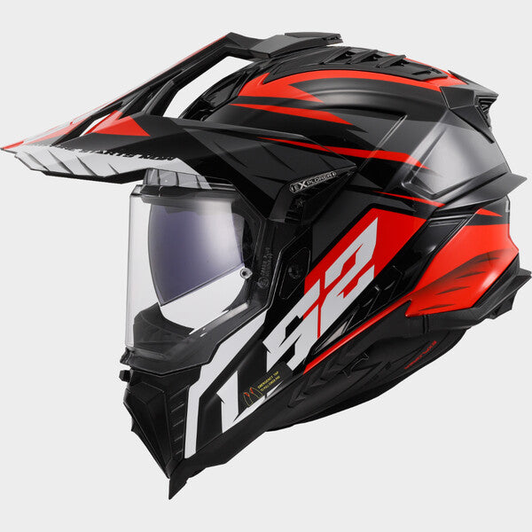 Capacete LS2 EXPLORER SPIRE VERMELHO / PRETO - Motoboxe