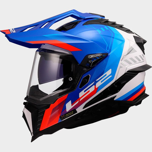 Capacete LS2 EXPLORER HEXA VERMELHO / PRETO / AZUL - Motoboxe