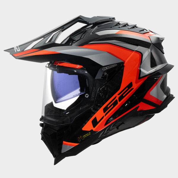 Capacete LS2 EXPLORER CARBON FRONTIER II LARANJA / CIZENTO - Motoboxe