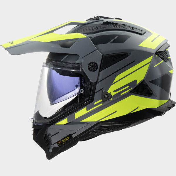 Capacete LS2 PIONEER II NAMIB CIZENTO / NEON - Motoboxe