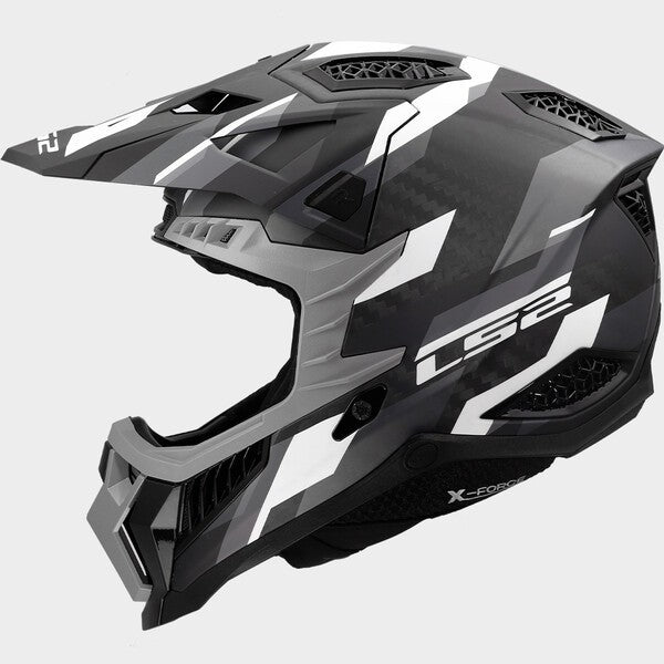 Capacete LS2 X-FORCE PHANTOM PRETO / BRANCO - Motoboxe