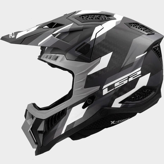 Capacete LS2 X-FORCE PHANTOM PRETO / BRANCO