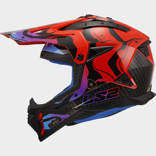Capacete LS2 FAST II WASH LARANJA / AZUL - Motoboxe