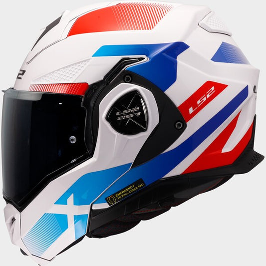 Capacete LS2 ADVANT X ULTRA NOVA BRANCO / AZUL / VERMELHO