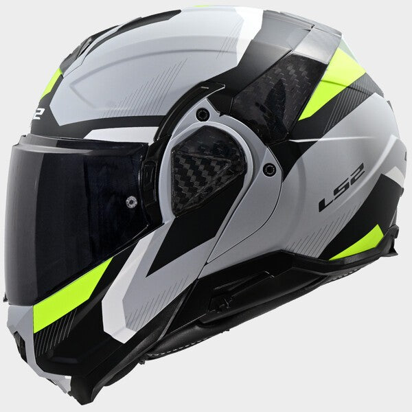 Capacete LS2 ADVANT II TRIPLE CIZENTO / NEON - Motoboxe