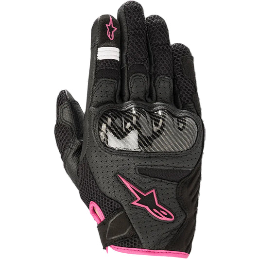 LUVAS ALPINESTARS STELLA SMX1-AIR V2 PRETO / ROSA - Motoboxe