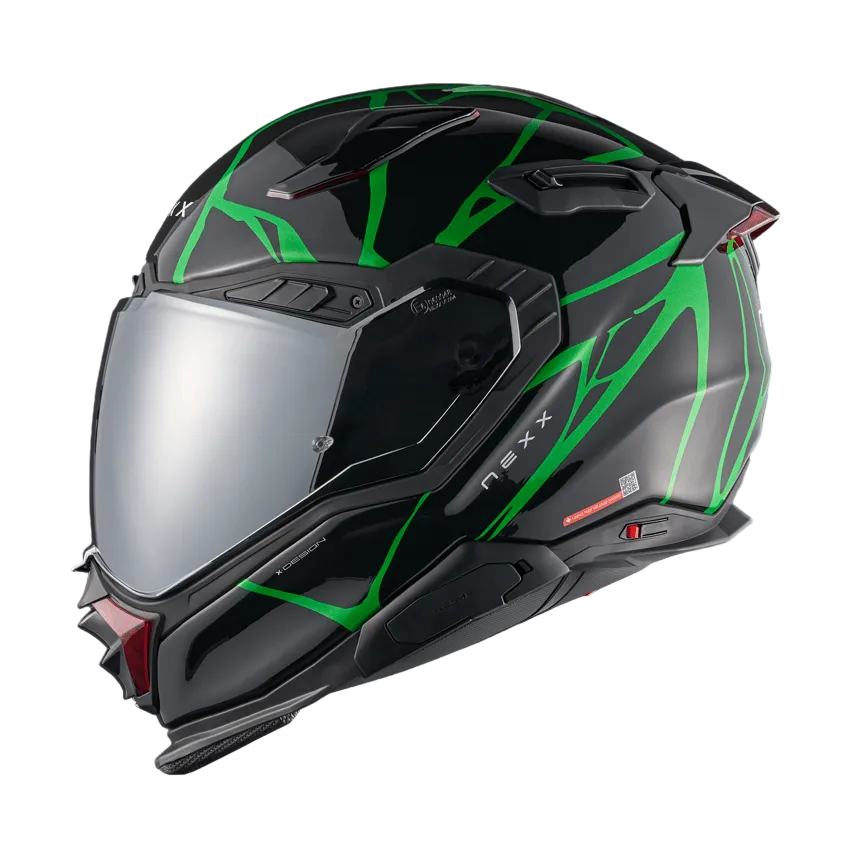 Capacete NEXX X.WST3 B-SIDE PRETO / VERDE - Motoboxe