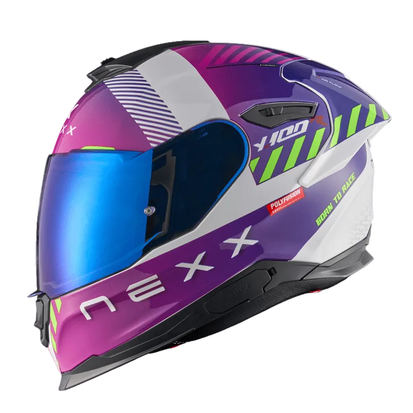 Capacete NEXX Y.100R FADE ROXO / BRANCO - Motoboxe
