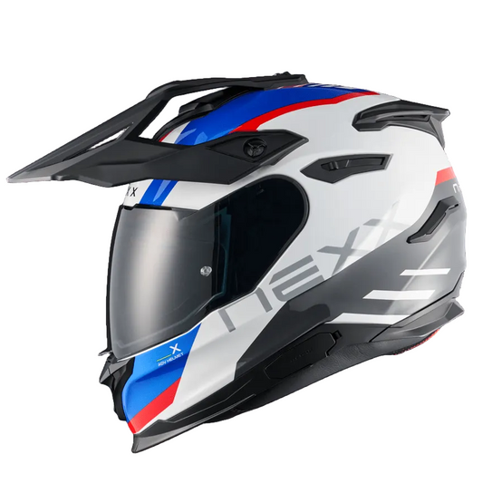Capacete NEXX Y.TRAVL QUEST BRANCO / AZUL / VERMELHO