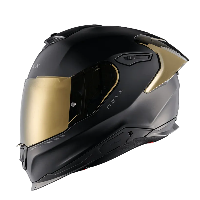 Capacete NEXX Y.100R SUBSONIC PRETO / DOURADO - Motoboxe