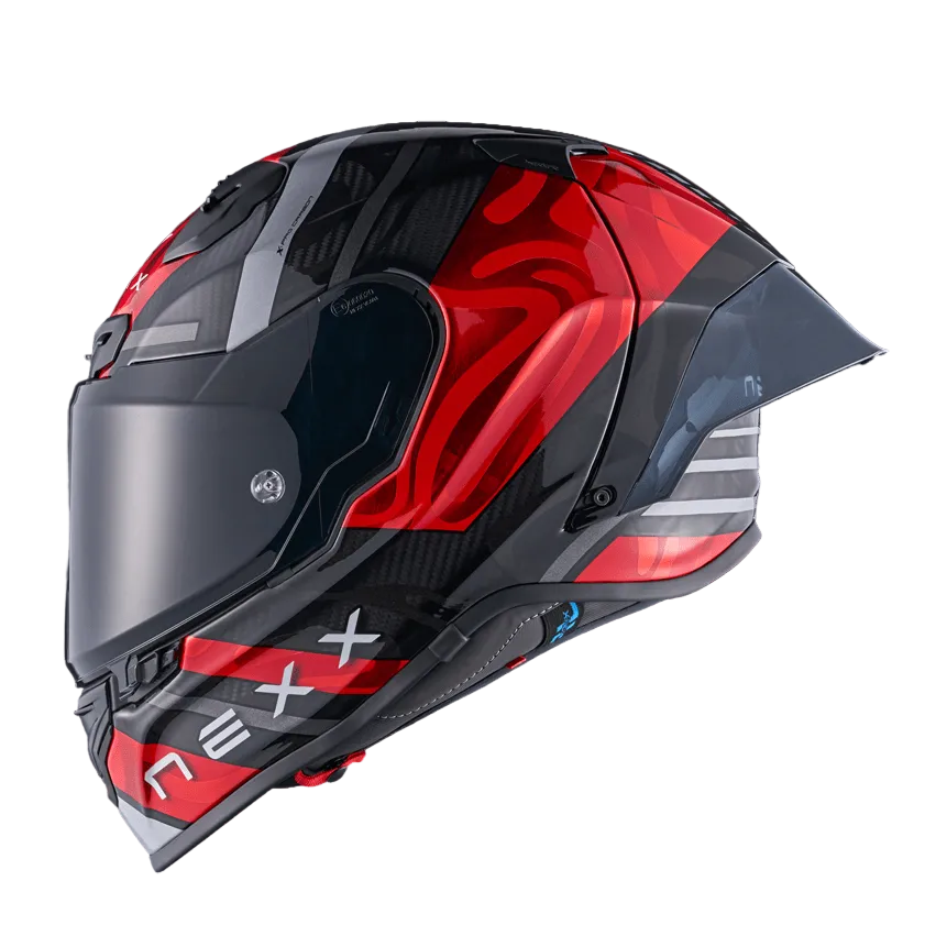 Capacete NEXX X.R3R CARBONO SWIRL VERMELHO - Motoboxe