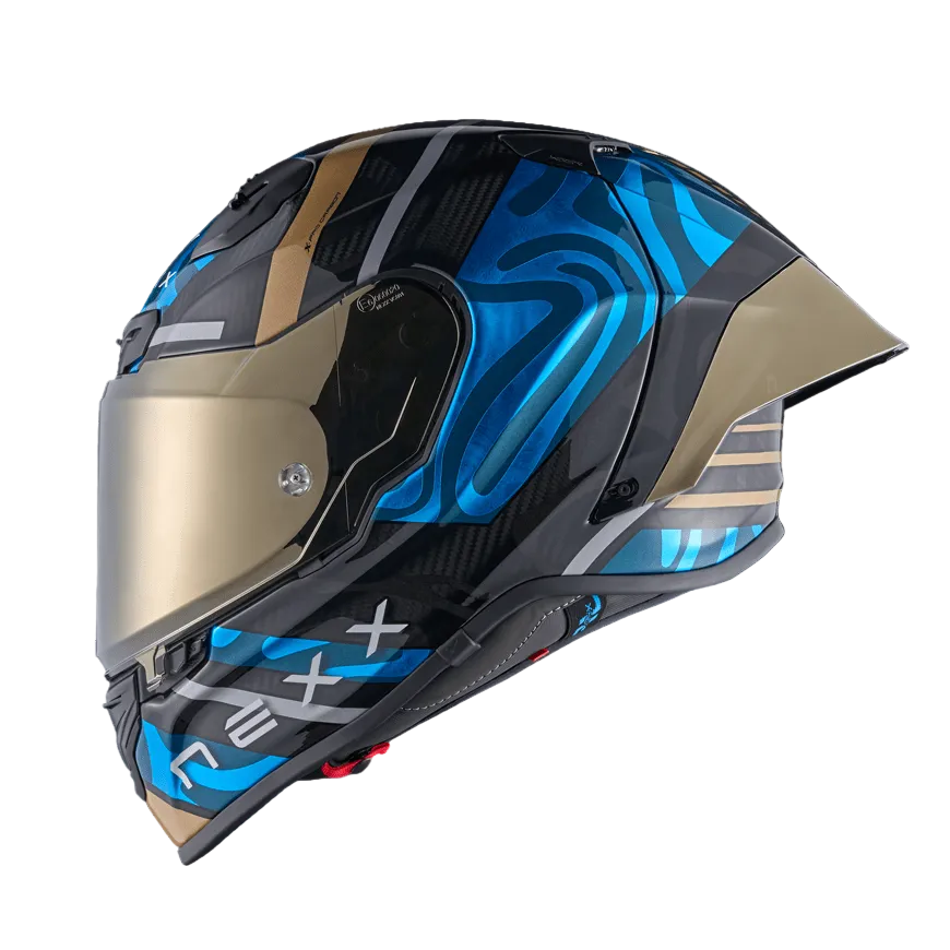 Capacete NEXX X.R3R CARBONO SWIRL AZUL CELESTE - Motoboxe
