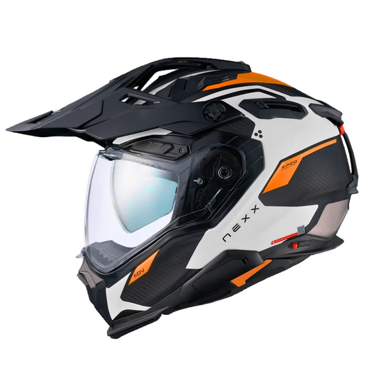Capacete NEXX X.WED3 CARBONO KEYO BRANCO / LARANJA - Motoboxe