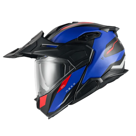 Capacete NEXX X.LIFECOUNTRY CARBONO TERRA AZUL / VERMELHO