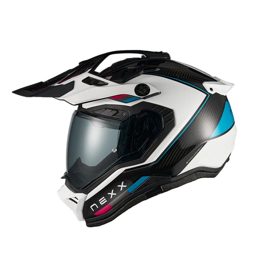 Capacete NEXX X.RALLY RAID CARBONO AZUL / ROSA - Motoboxe