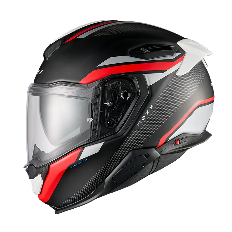 Capacete NEXX X.TR QUANTA PRETO / VERMELHO - Motoboxe