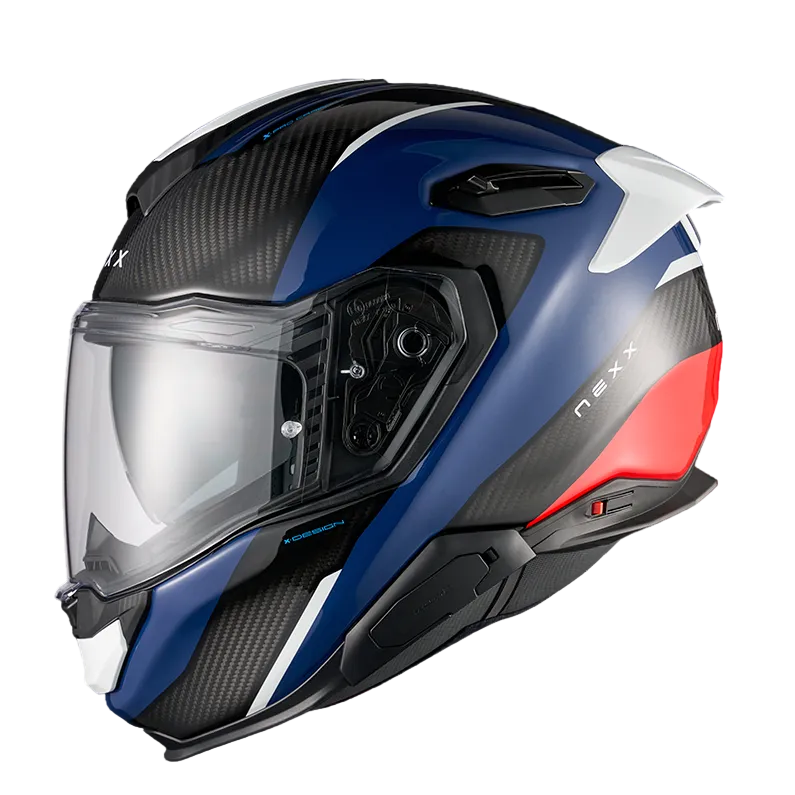 Capacete NEXX X.TR CARBONO RUSH AZUL / VERMELHO - Motoboxe
