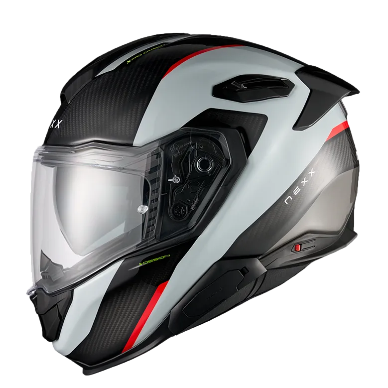 Capacete NEXX X.TR CARBONO RUSH CIZENTO / VERMELHO - Motoboxe