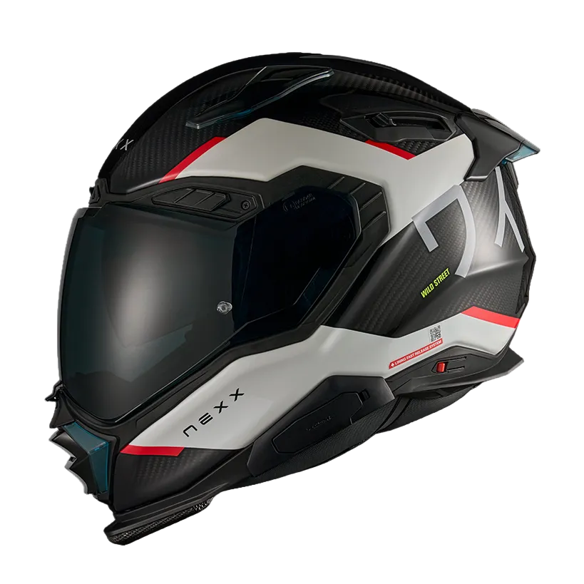 Capacete NEXX X.WST3 CARBONO MANGA BRANCO / VERMELHO - Motoboxe