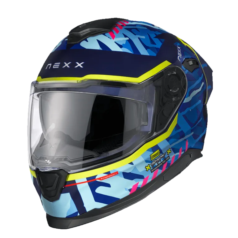Capacete NEXX Y.100R URBANGRAM AZUL INDIGO - Motoboxe