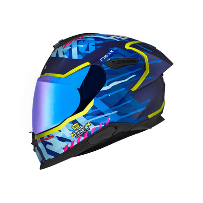 Capacete NEXX Y.100R URBANGRAM AZUL INDIGO - Motoboxe