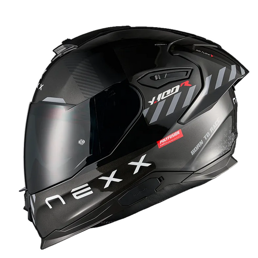 Capacete NEXX Y.100R FADE PRETO / VERMELHO - Motoboxe