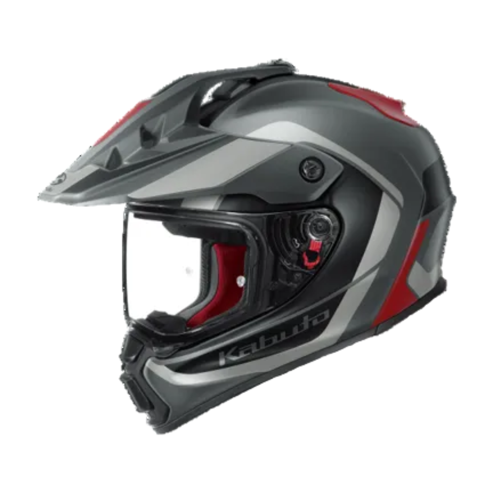 Capacete Kabuto Honda GEOSYS GT Mips Vermelho Flat Gunmetal - Motoboxe