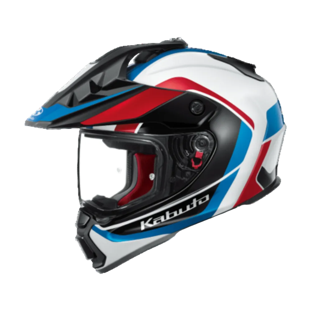 Capacete Kabuto Honda GEOSYS GT Mips Branco Azul Vermelho - Motoboxe