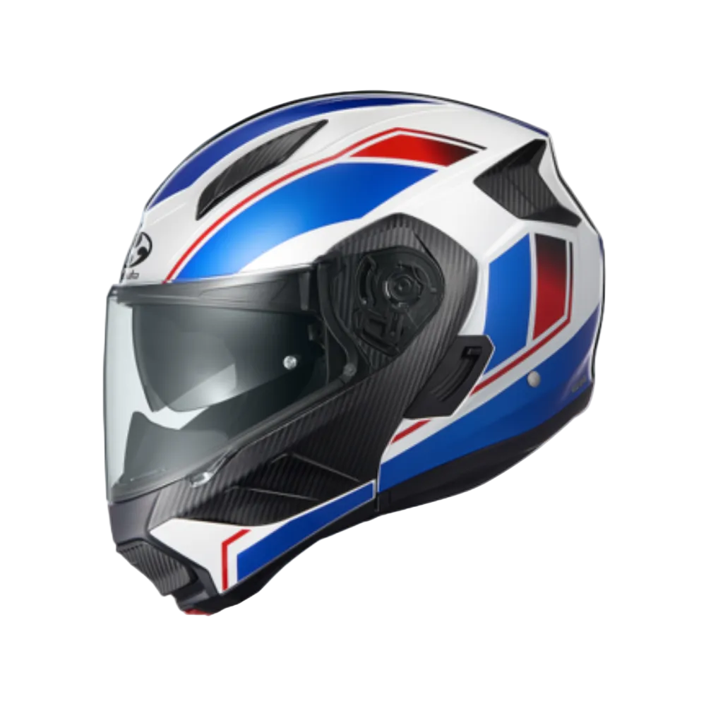 Capacete Kabuto Honda Ryuki Strike – Branco e Azul - Motoboxe