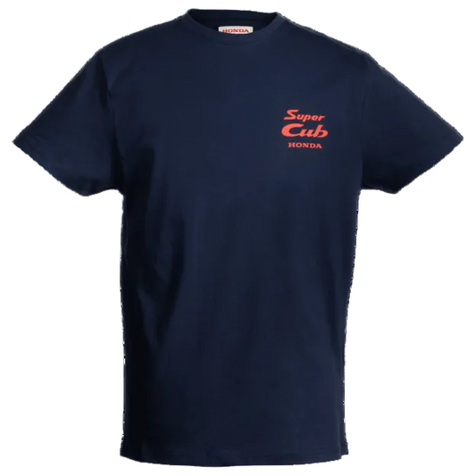 T-SHIRT HONDA TRIBUTE SUPERCUB AZUL MARINHO - Motoboxe