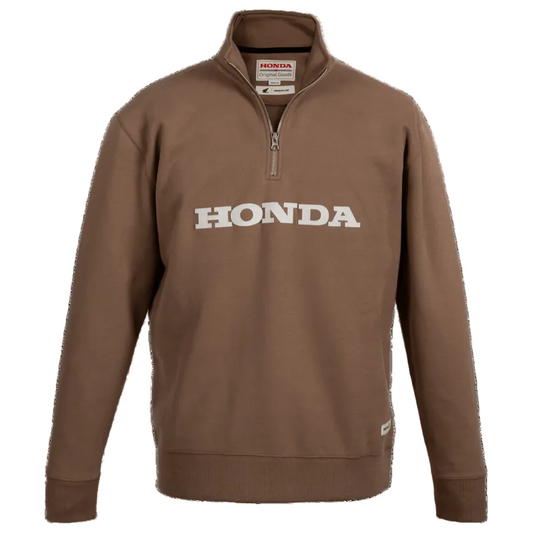 SWEATSHIRT HONDA COM FECHO DE CORRER HTG AREIA - Motoboxe