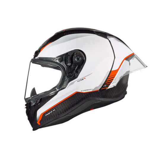 Capacete NEXX X.R3R CARBONO White/Red - Motoboxe