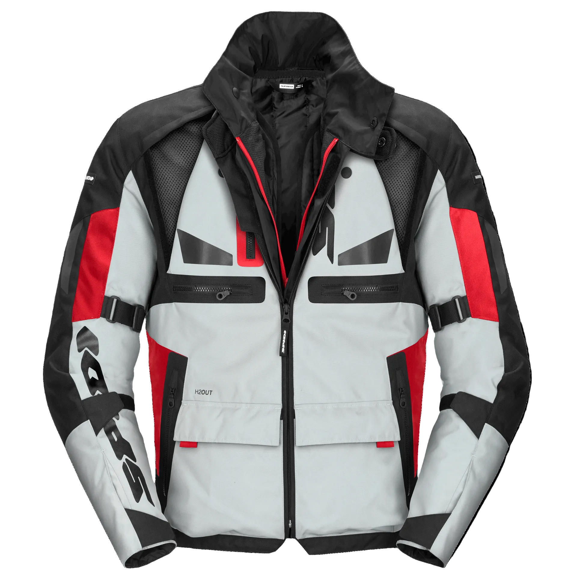 BLUSÃO SPIDI CROSSMASTER CINZA / VERMELHO - Motoboxe