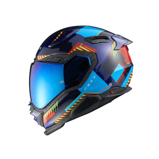 Capacete NEXX X.WST3 Fluence Azul / Vermelho - Motoboxe