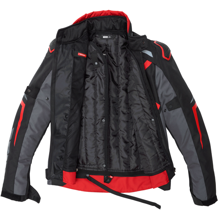 SPIDI BLUSÃO IMPERMEÁVEL MASCULINA RACE-EVO H2OUT PRETO / VERMELHO - Motoboxe