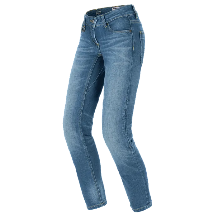 SPIDI CALÇA JEANS FEMININA PARA MOTOCICLISTA J-TRACKER AZUL MÉDIO USADO - Motoboxe
