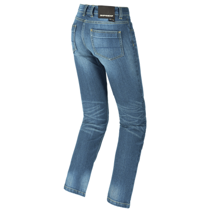 SPIDI CALÇA JEANS FEMININA PARA MOTOCICLISTA J-TRACKER AZUL MÉDIO USADO - Motoboxe