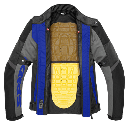BLUSÃO SPIDI TEK NET PRETO / AZUL - Motoboxe